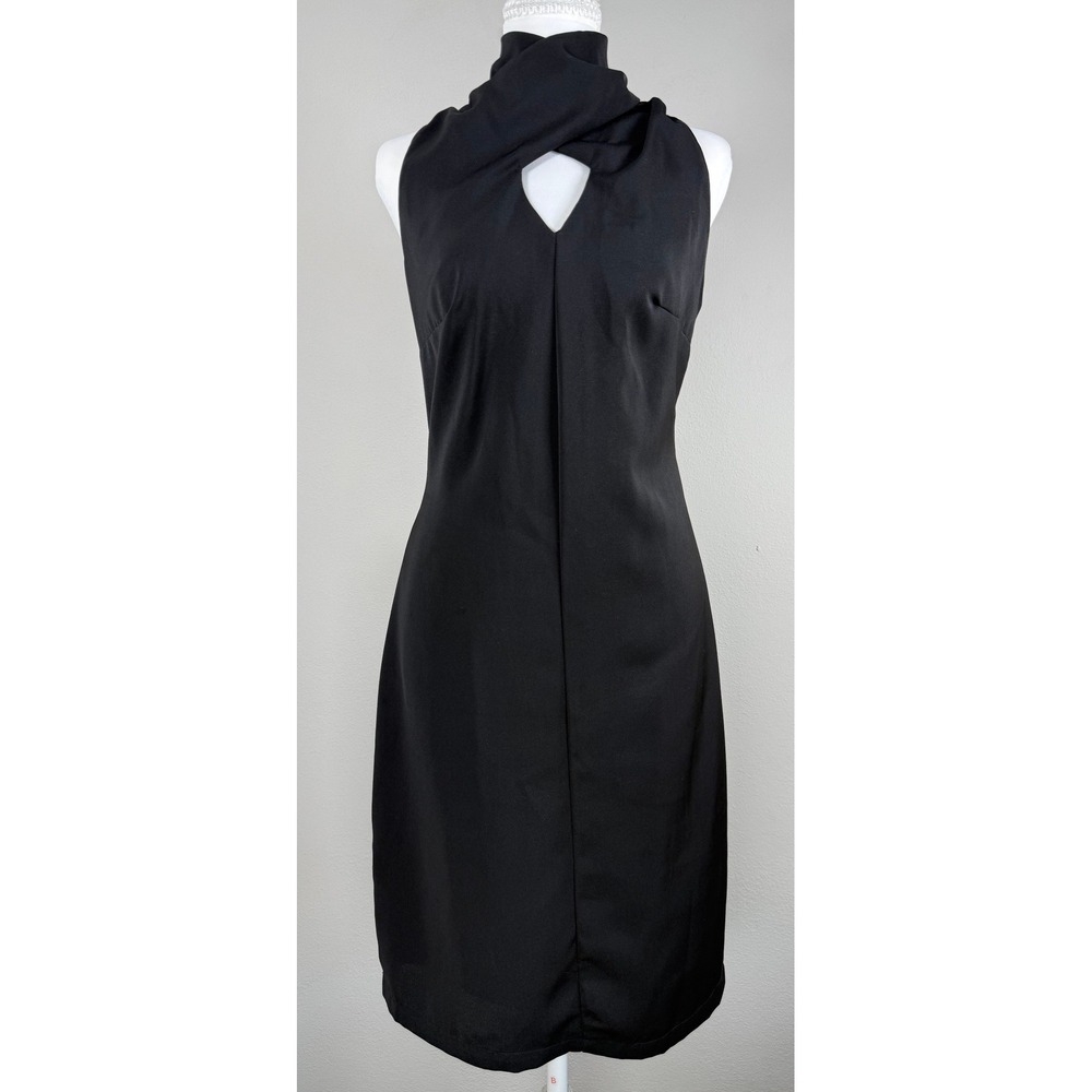 Fourteenth Place Sheath Dress Womens S Black LBD Chic Cocktail Dark Academia